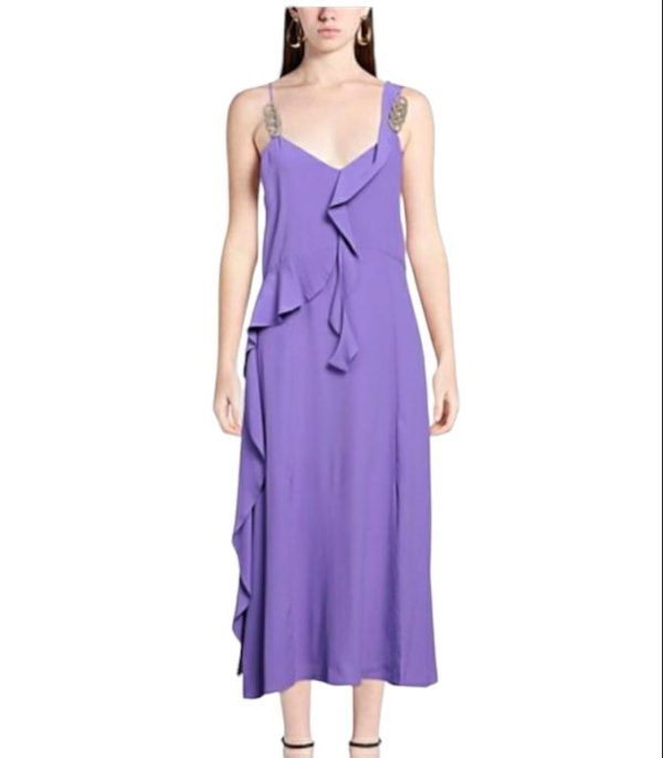 SIMONA CORSELLINI abito lungo bright purple