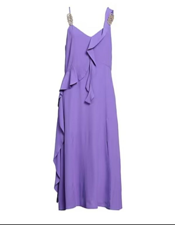 SIMONA CORSELLINI abito lungo bright purple