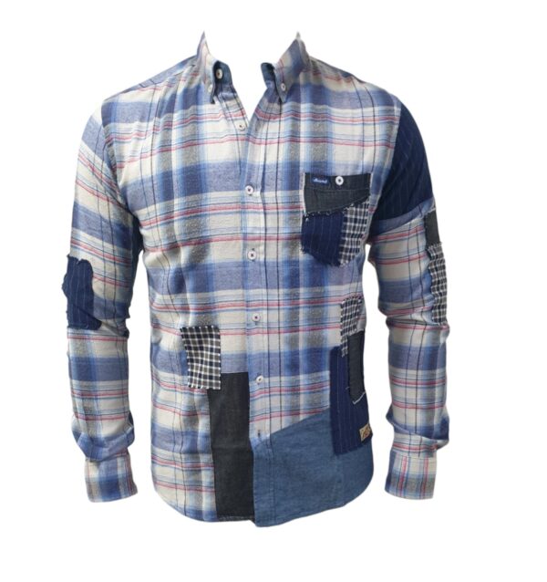 Camicia Uomo  Flanella patchwork GIANNI LUPO