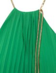 SIMONA CORSELLINI abito corto plisset bright green