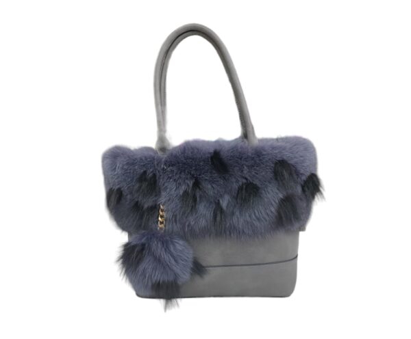 Borsa Shopper in pelle e Volpe doppio colore DanyB Couture