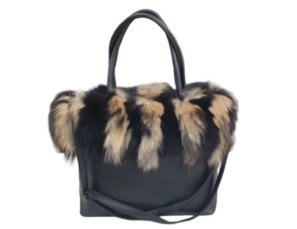 Borsa Shopper in pelle e Volpe DanyB Couture