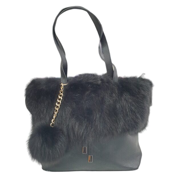 Borsa Shopper in pelle e Volpe DanyB Couture