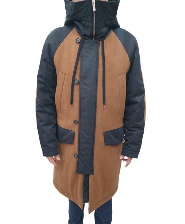 Parka lungo bicolore Uomo PAOLO PECORA tg M