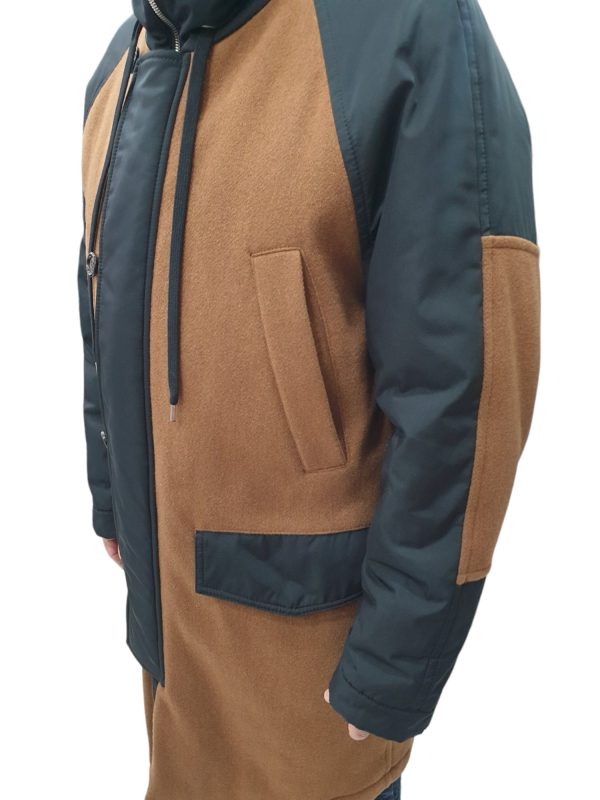 Parka lungo bicolore Uomo PAOLO PECORA tg M