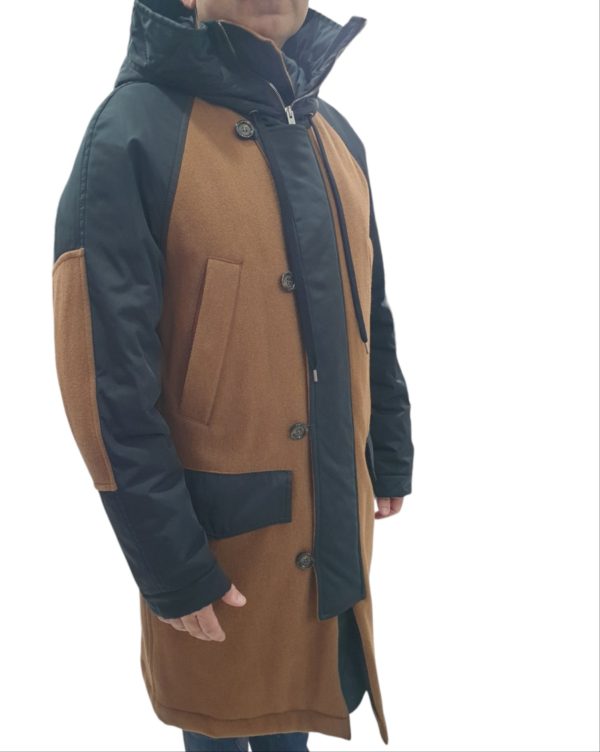 Parka lungo bicolore Uomo PAOLO PECORA tg M