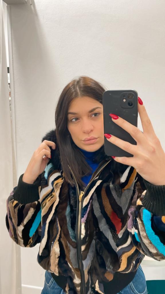 Bomber in Visone e collo in Volpe TG 44/46