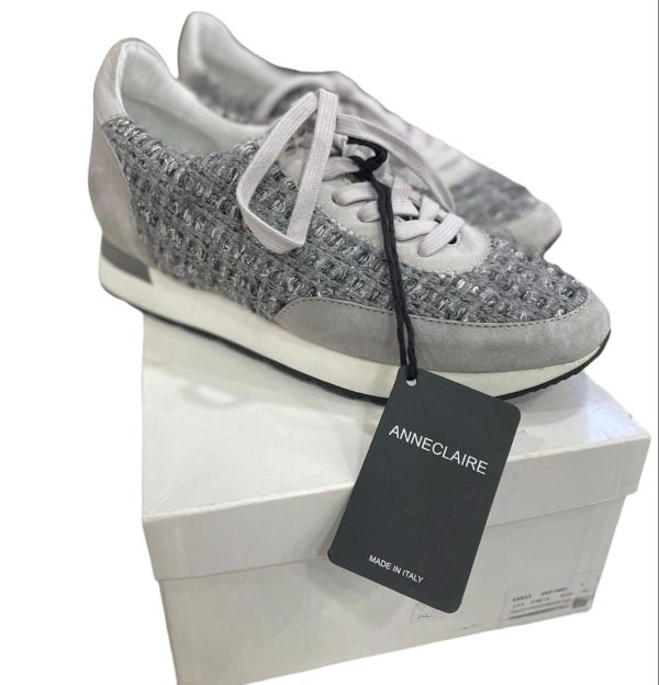 Sneakers donna in tessuto grigio Anne Claire