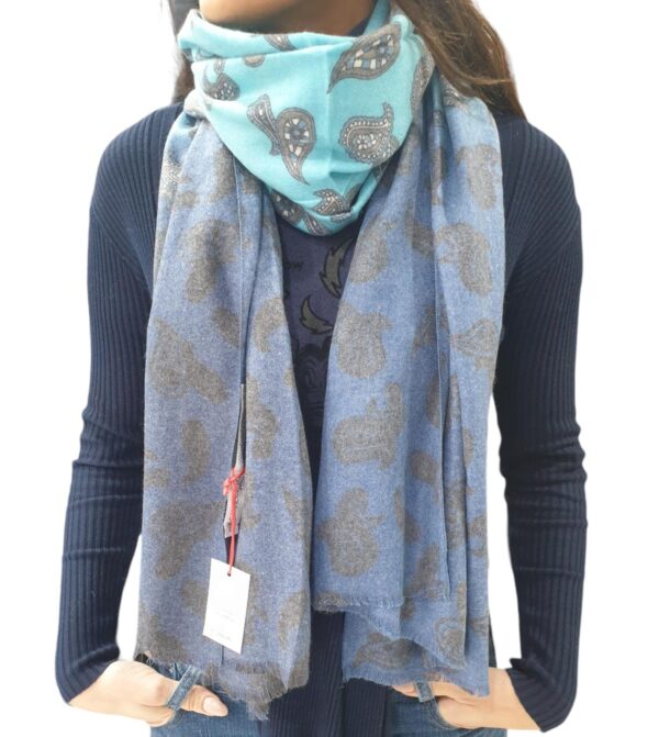 CARACCIOLO Foulard sartoriale in misto Cashmere Unisex