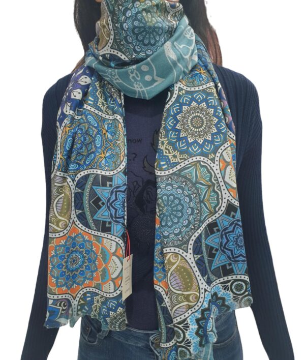 CARACCIOLO Foulard sartoriale in misto Cashmere Unisex