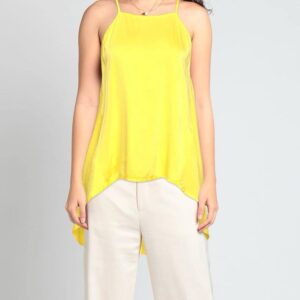 Manila Grace Top in seta giallo donna