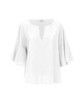 Jijil Blusa flare con volant bianco donna