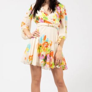 ANNA MOLINARI
Vestiti corti manica lunga floreale