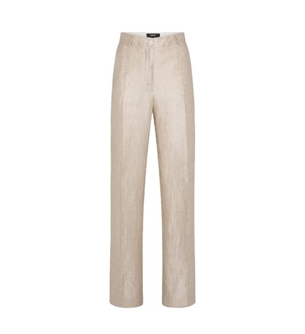 SEVENTY pantaloni in cotone e seta avorio