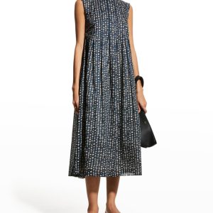 MAX MARA Abito donna Rosetta Pleated Midi Swing