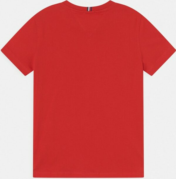 TOMMY HILFIGER essential tee  T-shirt con ricamo logo  deep crimson