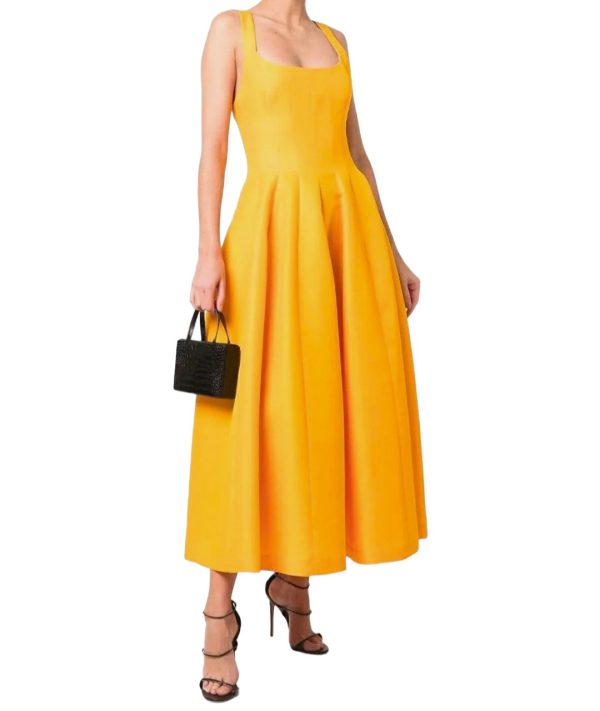 Philosophy - abito midi con tasche giallo