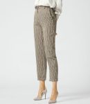 MANILA GRACE pantalone chino regoular fit a righe fieno/nero
