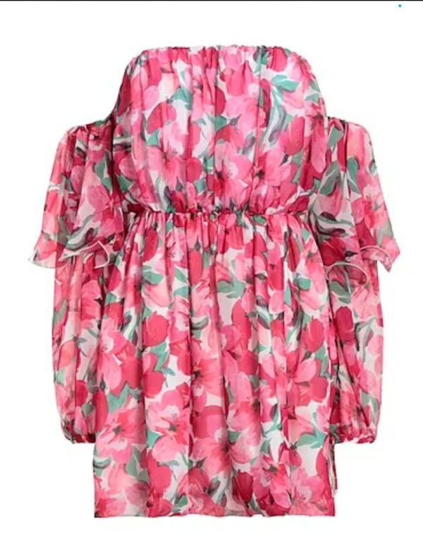 JIJIL abito mini fantasia primavera fucsia