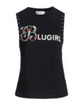 BLUGIRL Blumarine canotta spalla larga con borchie