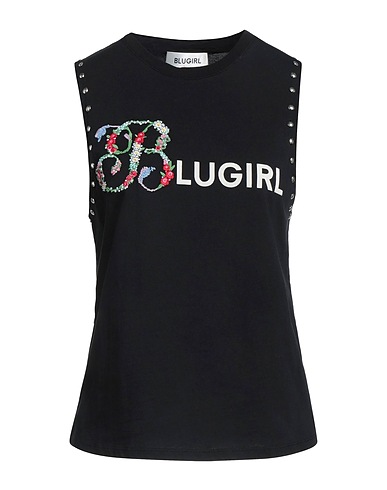 BLUGIRL Blumarine canotta spalla larga con borchie