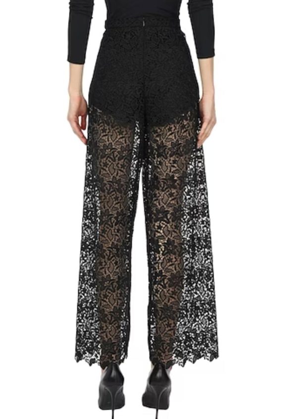 ERMANNO SCERVINO pantaloni in merletto nero
