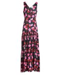 MARIUCCIA abito lungo a fiori scollo a cuore spallina larga