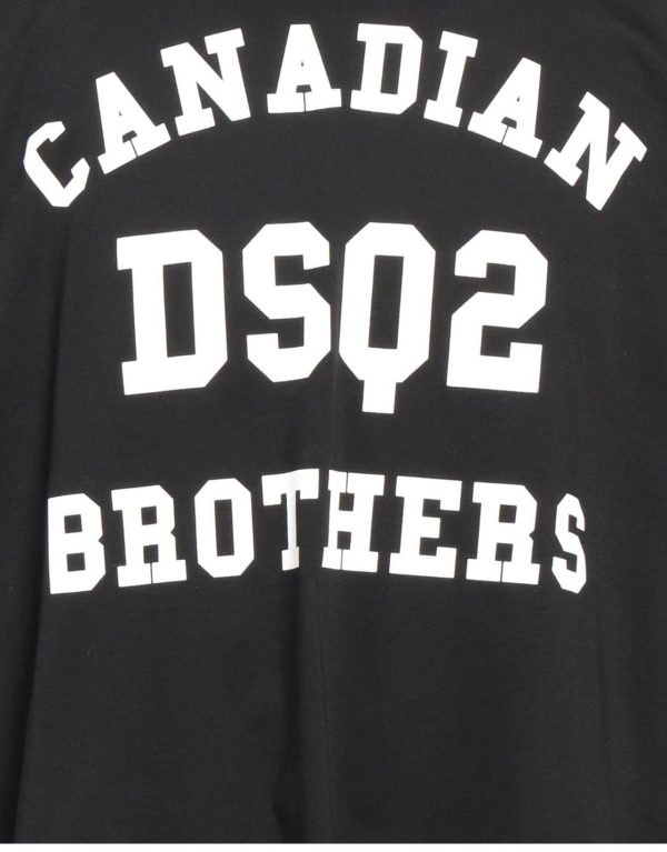 DSQUARED2 Logo Print Bianco T-Shirt Black Uomo