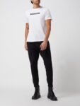 JUST CAVALLI t-shirt uomo semplice nero logo stampa bianco