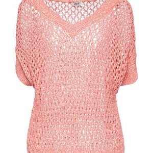 LIU-JO t-shirt traforata scollo a V