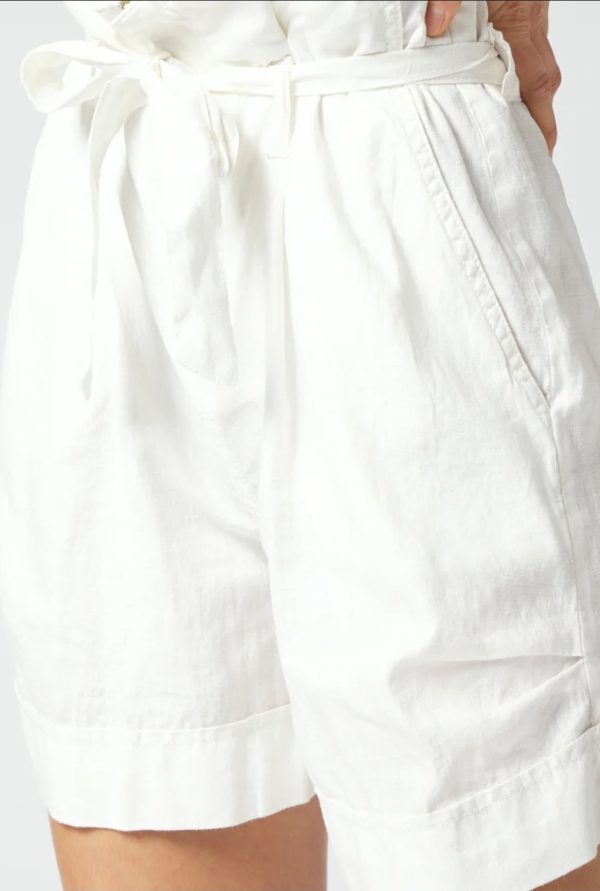 MANILA GRACE shorts c/pieghe in lino