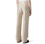SEVENTY pantaloni in cotone e seta avorio