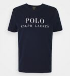 POLO RALPH LAUREN - T-shirt  nera con logo con scritta sul petto