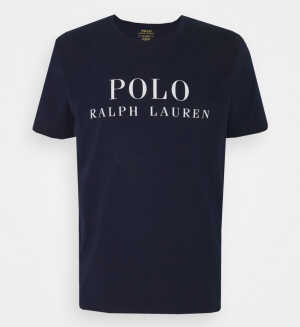 POLO RALPH LAUREN - T-shirt  nera con logo con scritta sul petto