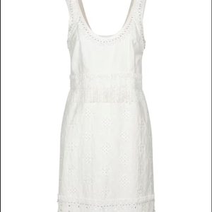 TWINSET By Simona Barbieri abito tubino in lino e cotone con corallini