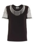 BE BLUMARINE t-shirt nera collana swarovski