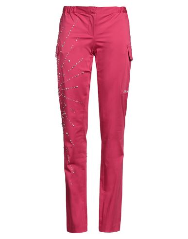 DES_PHEMMES pantaloni cargo fucsia con swarovski