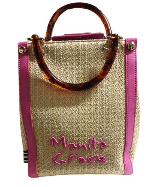 Manila Grace Borsa donna di paglia small