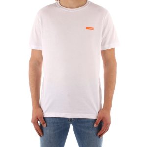 REFRIGIWEAR t-shirt uomo logo piccolo stampa arancio