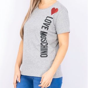 LOVE MOSCHINO t-shirt girocollo grigio