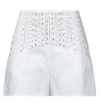 PINKO neal shorts bianco brillantinato Oro