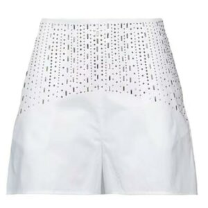 PINKO neal shorts bianco brillantinato Oro