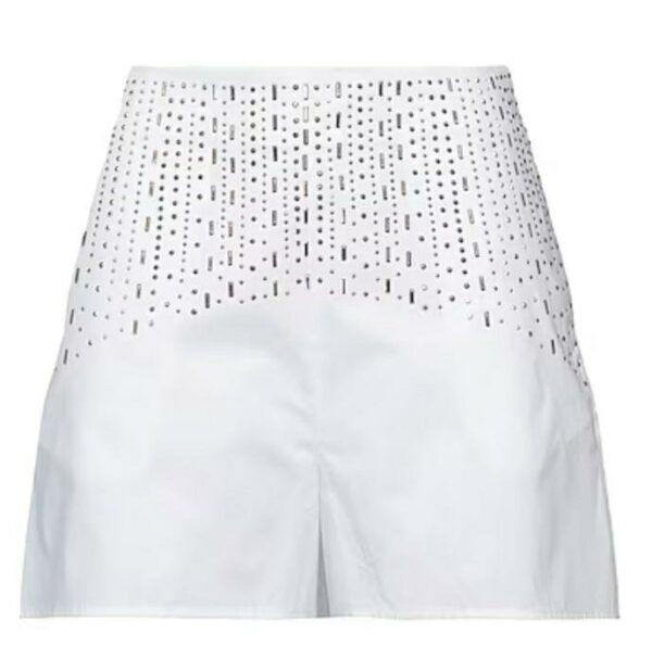 PINKO neal shorts bianco brillantinato Oro