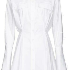 PINKO austero abito camicia bianco