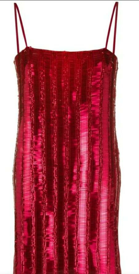 PINKO audace abito fucsia full paillettes