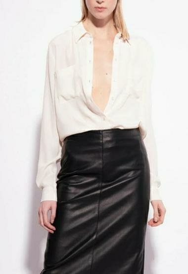 PINKO nora camicia crepè de chine