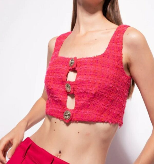 PINKO Top tremendo a fantasia fucsia