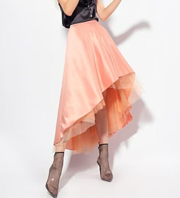 PINKO Gastre gonna Pink Duchesse con tulle