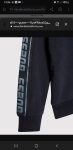 GUESS felpa con zip nastro loggato su maniche
