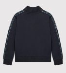 GUESS felpa con zip nastro loggato su maniche